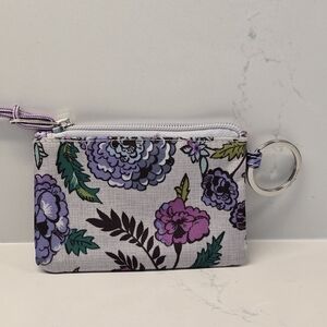 Vera Bradley Floral Key & Card Holder - Purple and Green